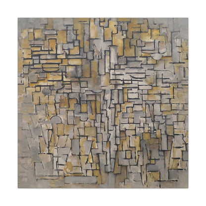 Tableau No. 2,Composition No. VII (1913) by Piet Mondrian / Reproduction Fine Art sur Toile / Large Epaisseur 3.2 cm - 1.25 inch