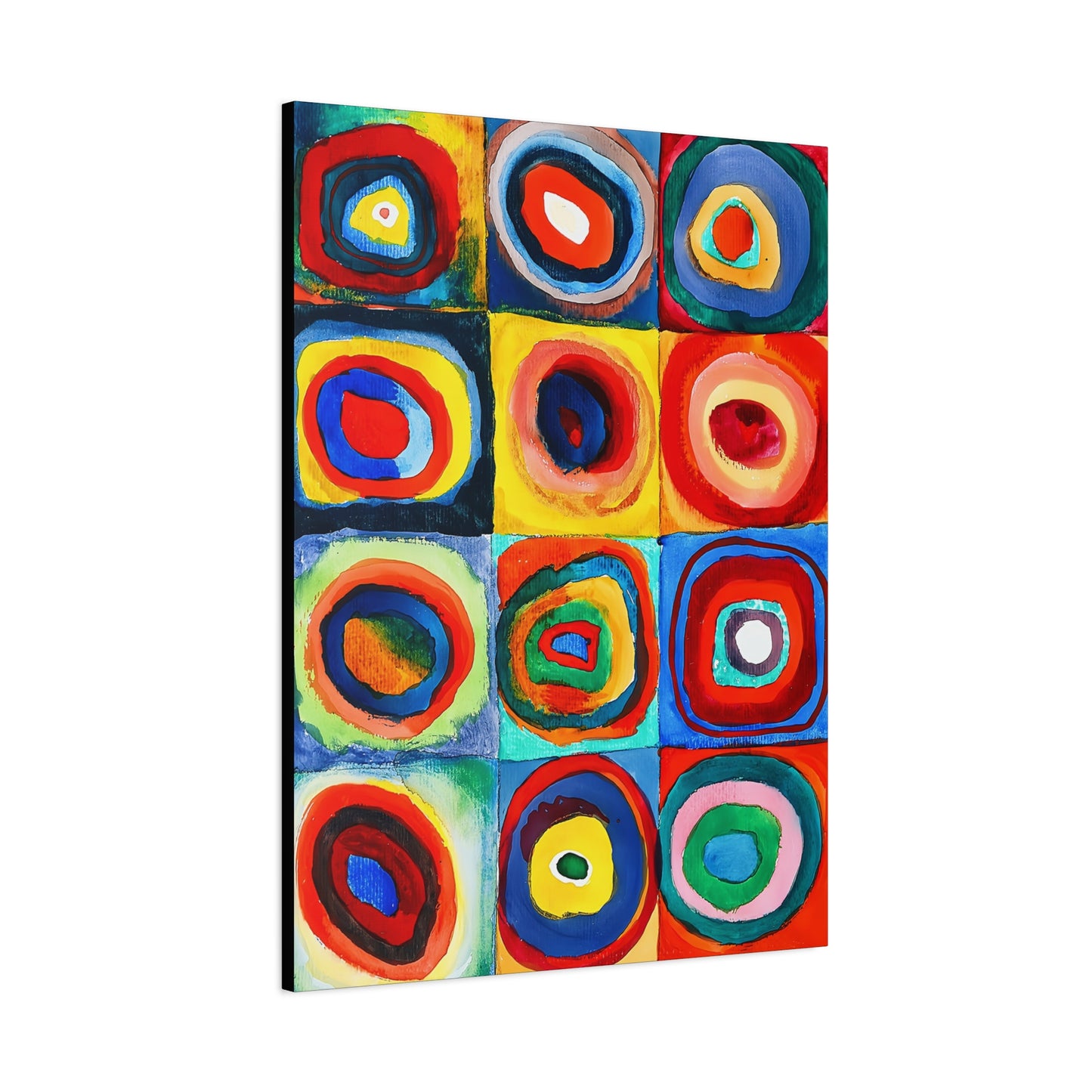 Quadrate mit konzentrischen Ringen (1913) by Wassily Kandinsky  / Reproduction Fine Art sur Toile / Epaisseur 3,2cm - 1'25 po