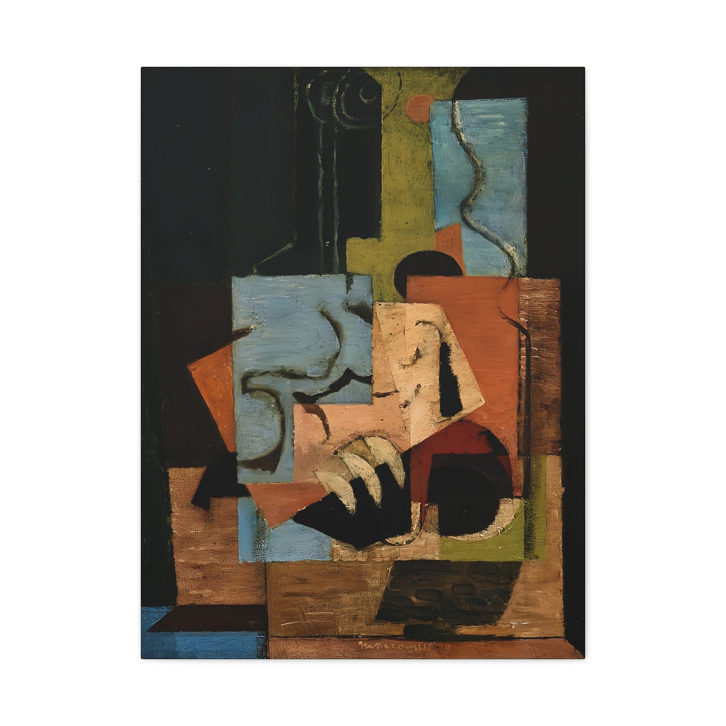 Composition (1919) by Louis Marcoussis  / Reproduction Fine Art sur Toile /  Epaisseur 3.2 cm - 1.25 inch