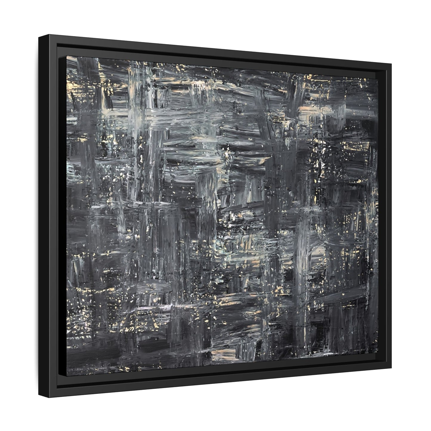 Tableau Intemporel Ardoise Doré "Série Sign Collections" / Toile encadrée sur caisse américaine