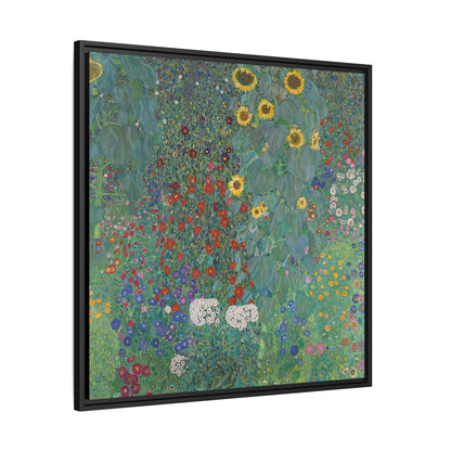 Cottage garden with sunflowers (1907) by Gustav Klimt / Toile encadrée sur caisse américaine