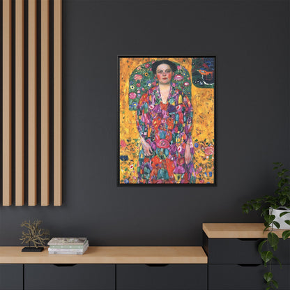 Portrait of Eugenia Primavesi (1913) by Gustav Klimt  / Toile encadrée sur caisse américaine