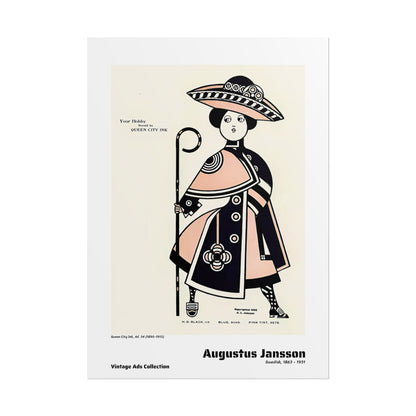 Queen City Ink, Ad. 34 (1890-1913) by Augustus Jansson / Affiche imprimée - Série Vintage Ads Collection