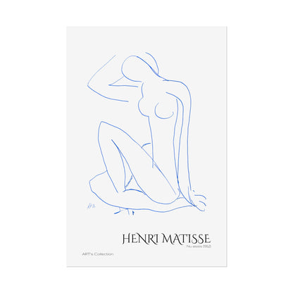 Nu assis (1952) version bleue by Henri Matisse / Affiche imprimée - Série ART's Collection