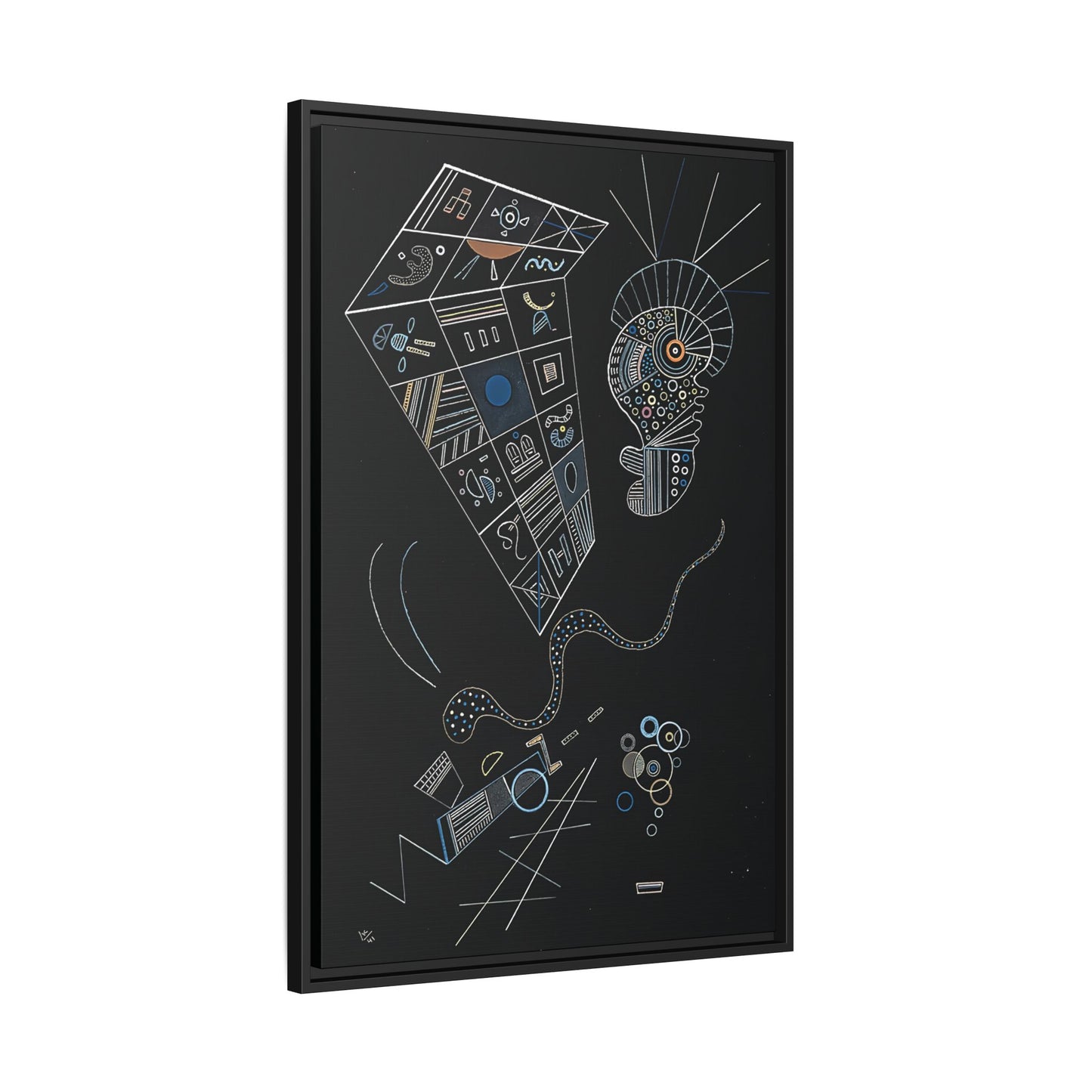 Ohne titel (1941) by Wassily Kandinsky / Toile encadrée sur caisse américaine