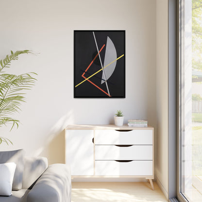 E IV - Konstruktion VII (ca 1922) by László Moholy-Nagy  / Toile encadrée sur caisse américaine