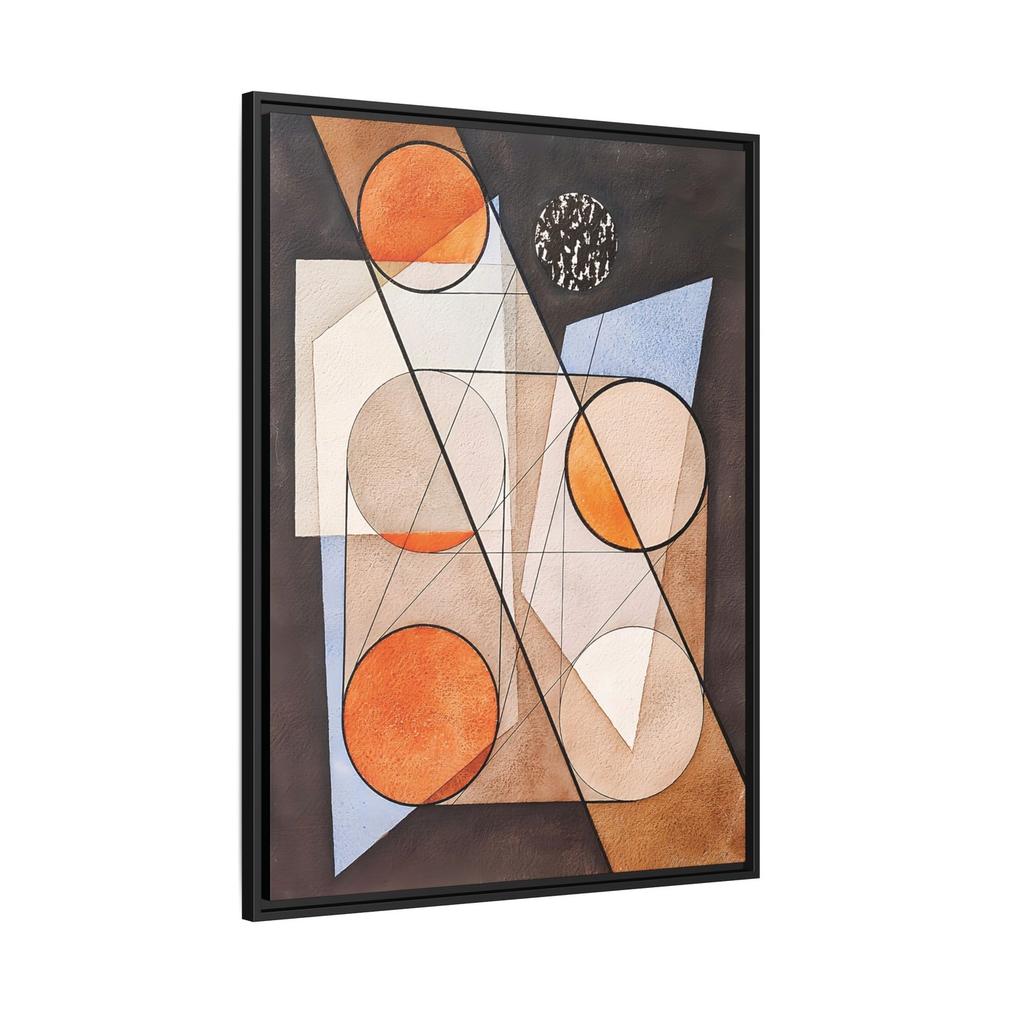 Composition aux cercles symétriques (1932) by László Moholy-Nagy  / Toile encadrée sur caisse américaine