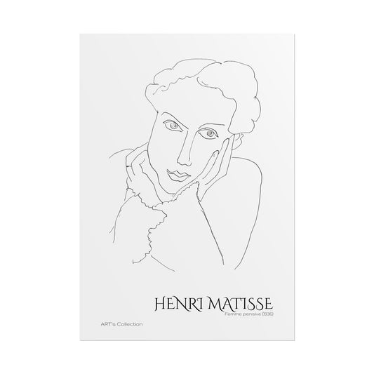 Femme pensive (1936) by Henri Matisse / Affiche imprimée - Série ART's Collection