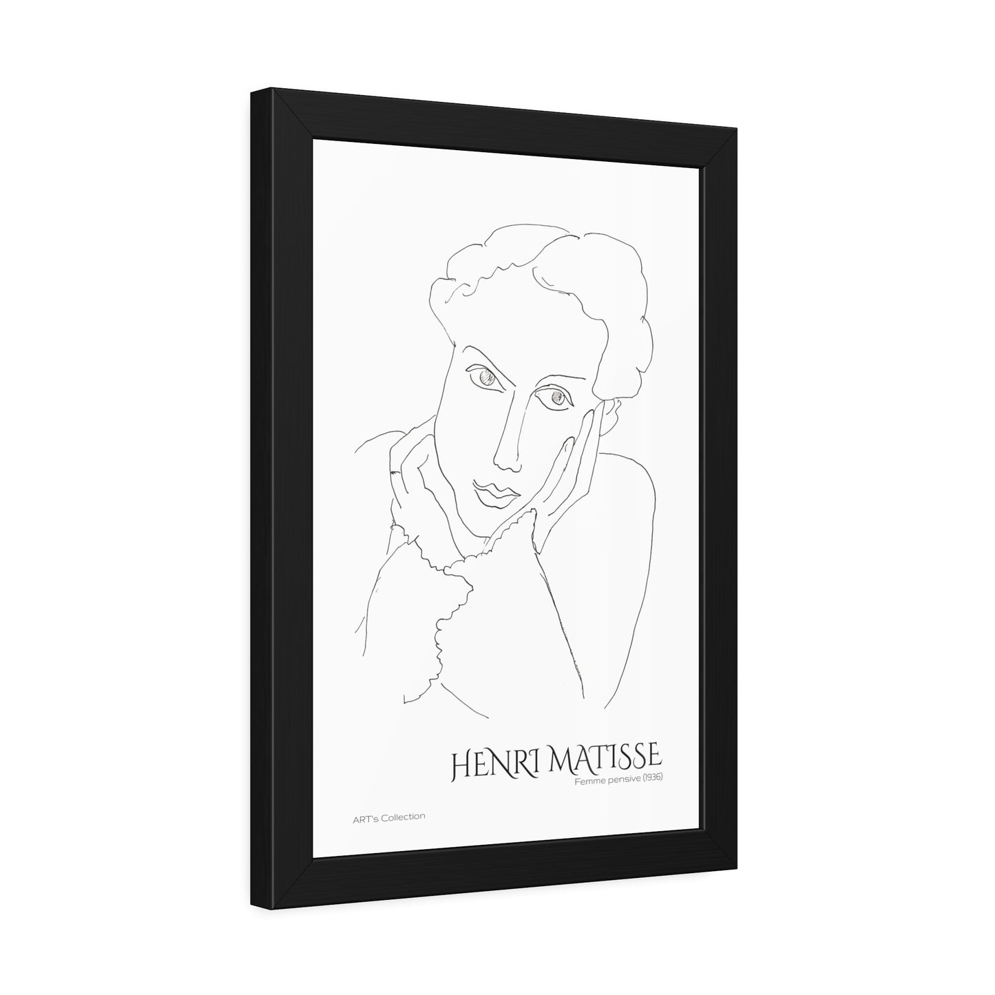 Femme pensive (1936) by Henri Matisse / Affiche Encadrée série ART's Collection