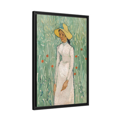 Girl in White (1890) by Vincent van Gogh / Toile encadrée sur caisse américaine