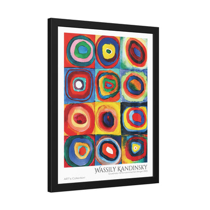 Quadrate mit konzentrischen Ringen (1913) by Wassily Kandinsky / Affiche Encadrée série ART's Collection