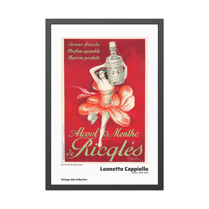 Alcool De Menthe Ricqlès (1924) by Leonetto Cappiello / Affiche Encadrée Série Vintage Ads Collection
