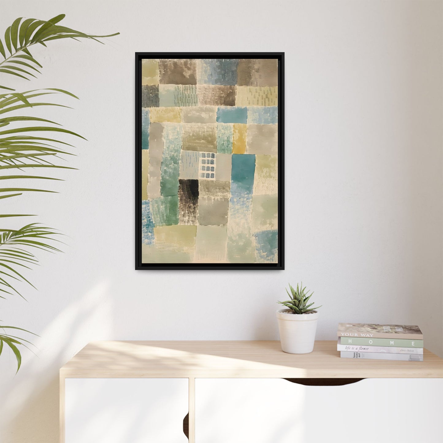 First house of a settlement (1926) by Paul Klee / Toile encadrée sur caisse américaine