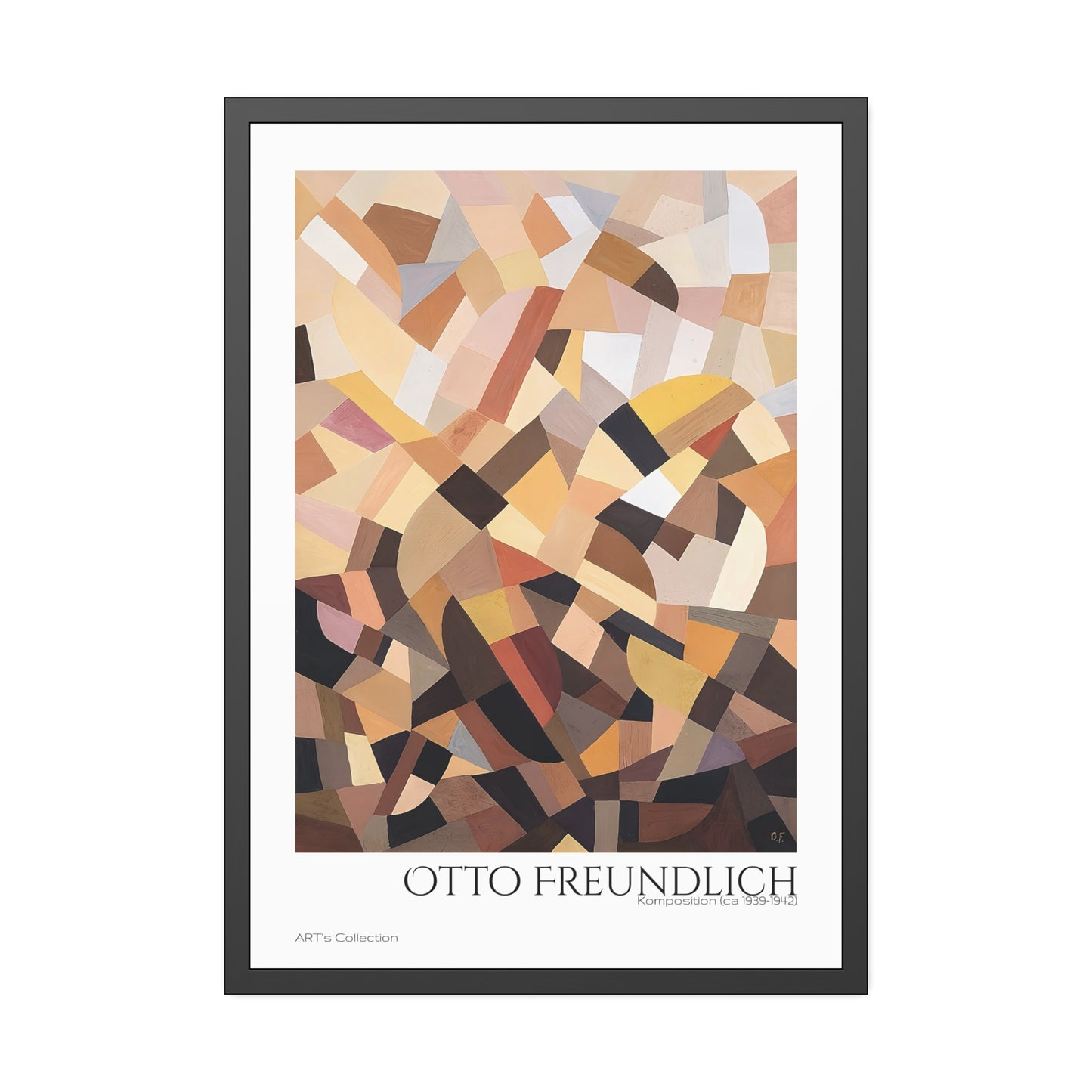 Komposition (ca 1939-1942) by Otto Freundlich  / Affiche Encadrée série ART's Collection