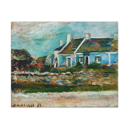 Entrée de cabaret Breton (1896) by Henri Matisse / Reproduction Fine Art sur Toile / Flanc Large Epaisseur 3.2 cm - 1.25 inch
