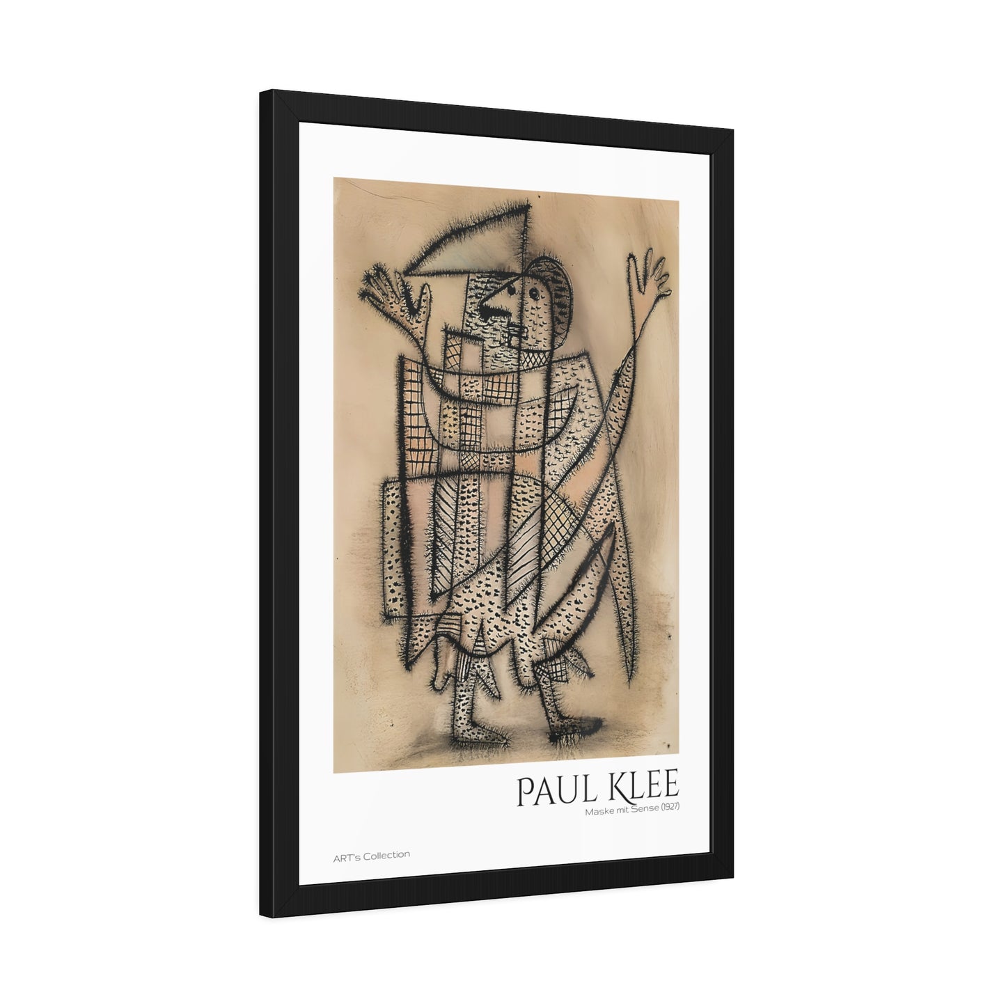 Maske mit Sense (1927) by Paul Klee / Affiche Encadrée série ART's Collection