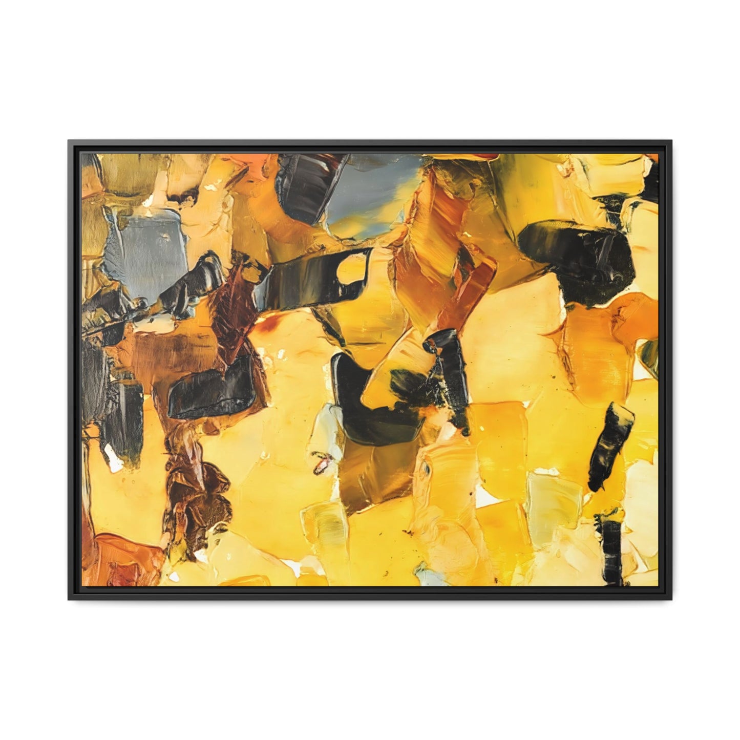 Tableau Graphic Orpiment "Série Sign Collections" / Toile encadrée sur caisse américaine