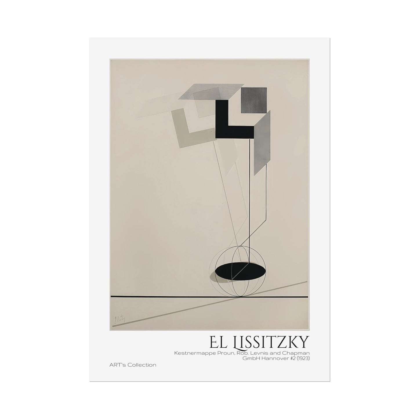 Kestnermappe Proun, Rob. Levnis and Chapman GmbH Hannover #2 (1923) by El Lissitzky / Affiche imprimée - Série ART's Collection