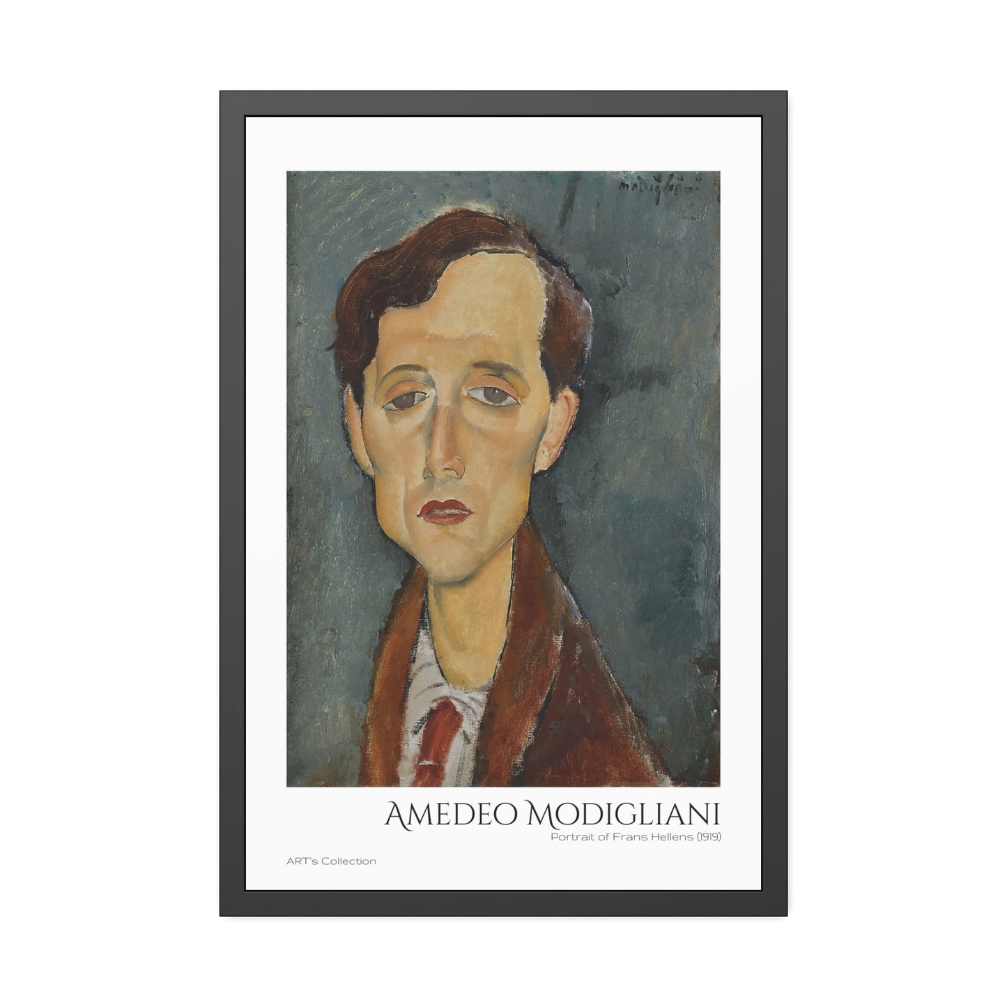 Portrait of Frans Hellens (1919) by Amedeo Modigliani  / Affiche Encadrée série ART's Collection
