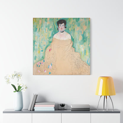 Amalie Zuckerkandl (1917) by Gustav Klimt / Reproduction Fine Art sur Toile / Flanc Large Epaisseur 3.2 cm - 1.25 inch
