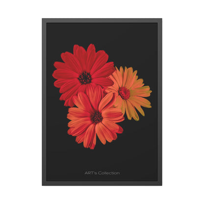 Collection Signature "FLORAL Numéro 1" sur Affiche Encadrée série ART's Collection