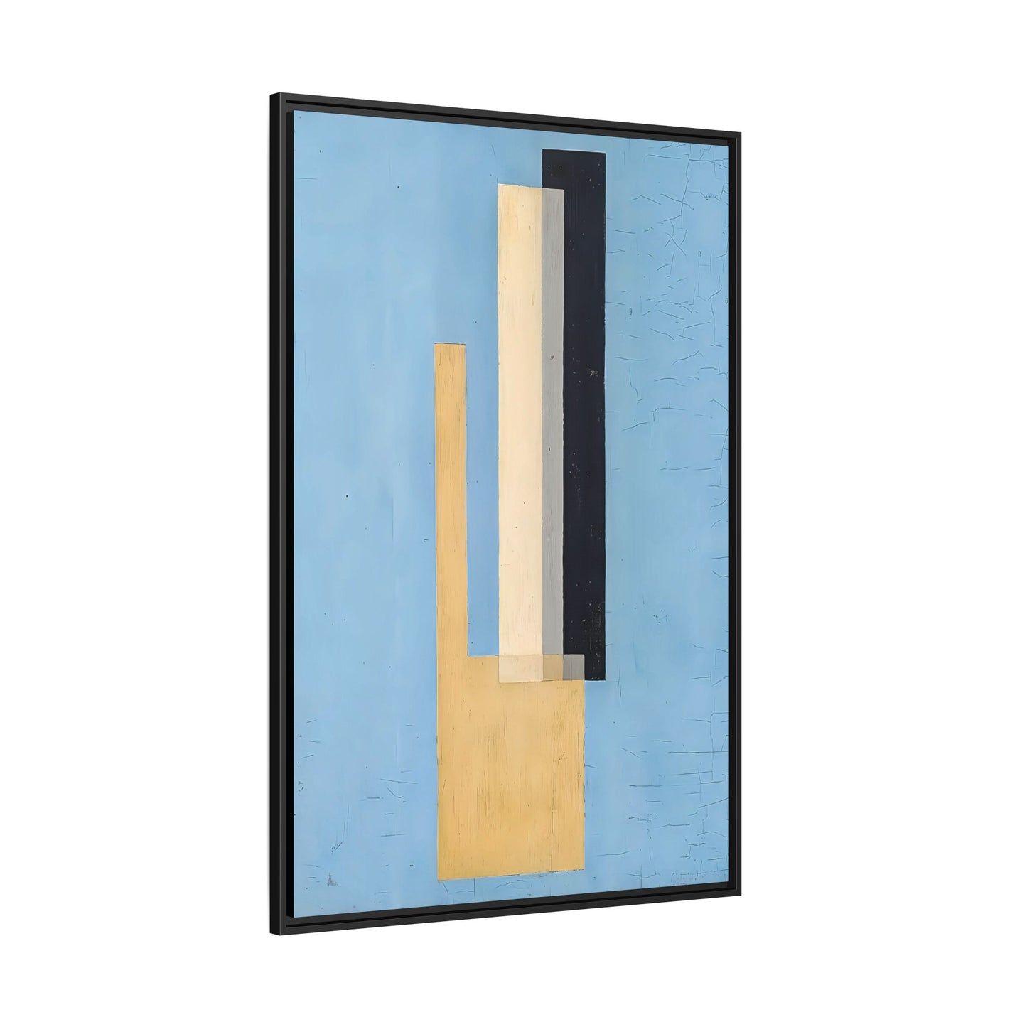 Konstruktion (circa 1920-22)  by László Moholy-Nagy  / Toile encadrée sur caisse américaine