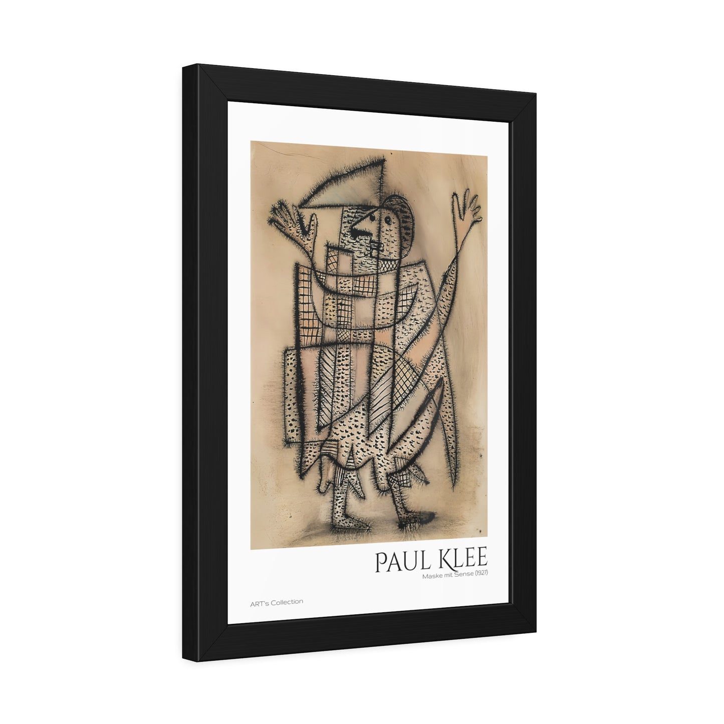 Maske mit Sense (1927) by Paul Klee / Affiche Encadrée série ART's Collection