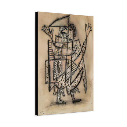 Maske mit Sense (1927) by Paul Klee  / Reproduction Fine Art sur Toile / Epaisseur 3.2 cm - 1.25 inch