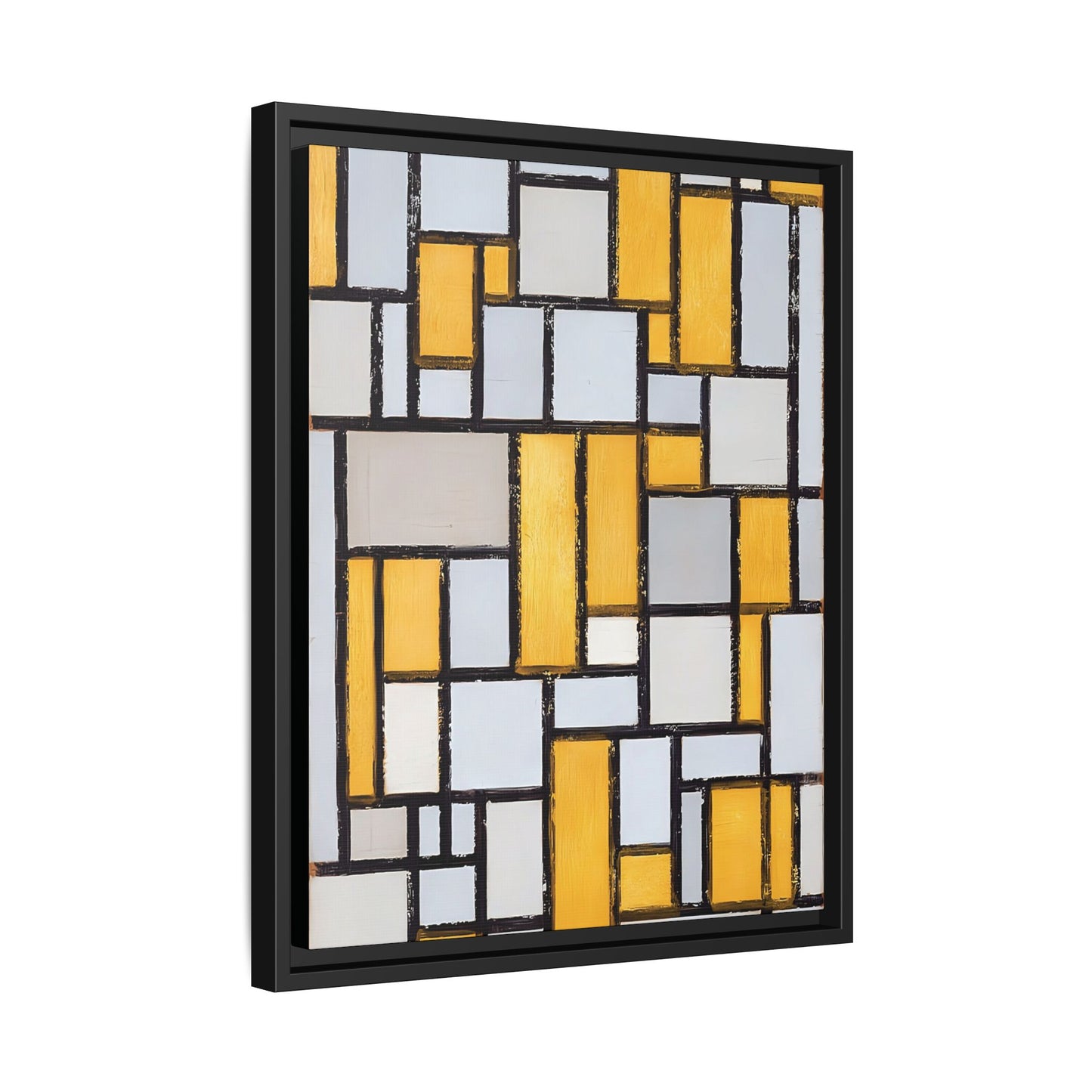 Composition with Grid 1 (1918) by Piet Mondrian  / Toile encadrée sur caisse américaine