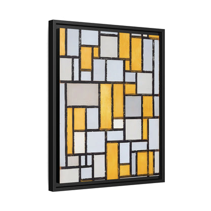 Composition with Grid 1 (1918) by Piet Mondrian  / Toile encadrée sur caisse américaine