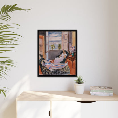 Intérieur à deux personnages, fenêtre ouverte (1922) by Henri Matisse / Toile encadrée sur caisse américaine