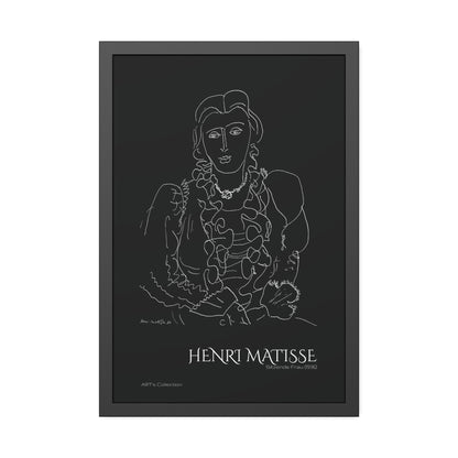 Sitzende Frau (1936) black édition by Henri Matisse / Affiche Encadrée série ART's Collection