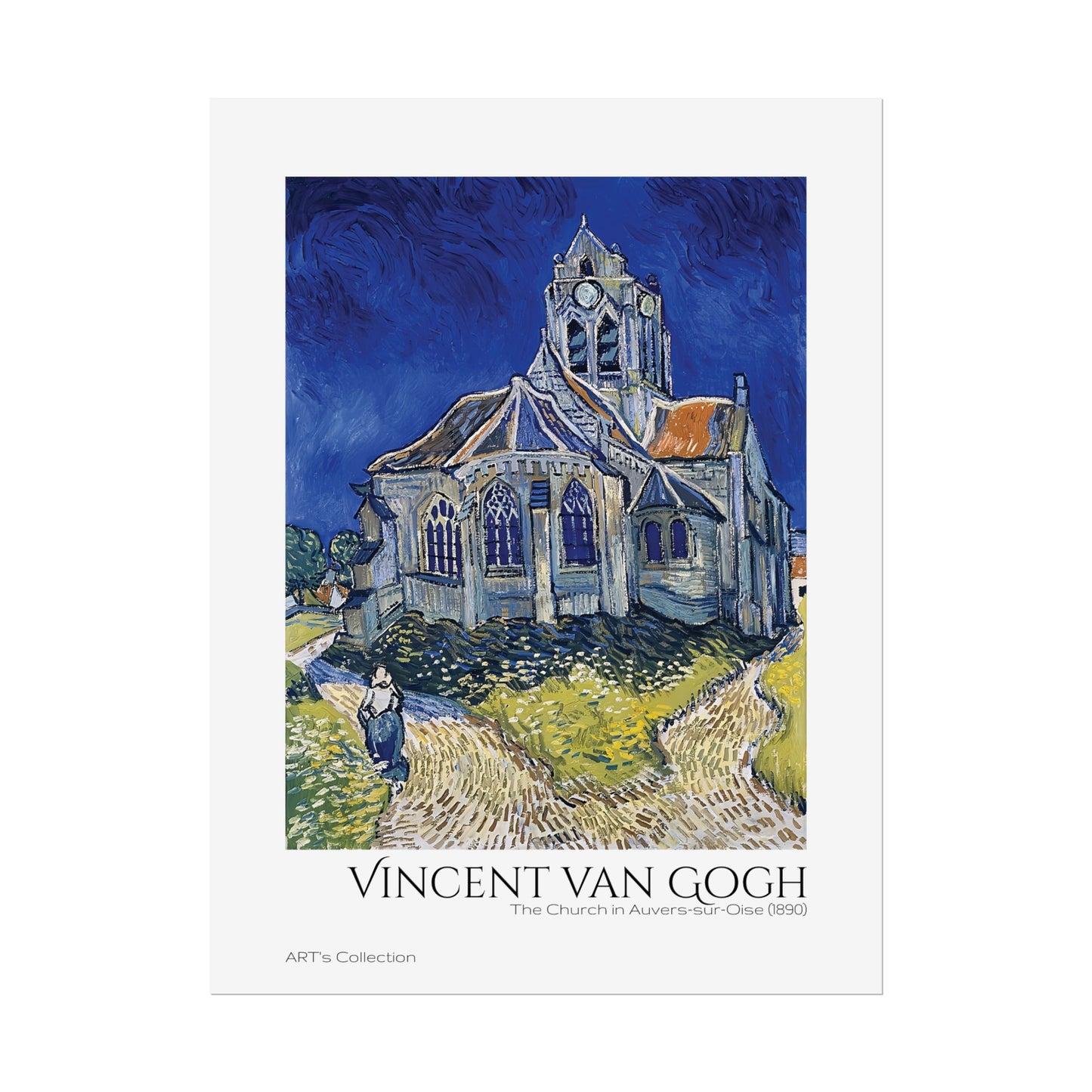 The Church in Auvers-sur-Oise, View from the Chevet (1890) by Vincent van Gogh / Affiche imprimée - Série ART's Collection