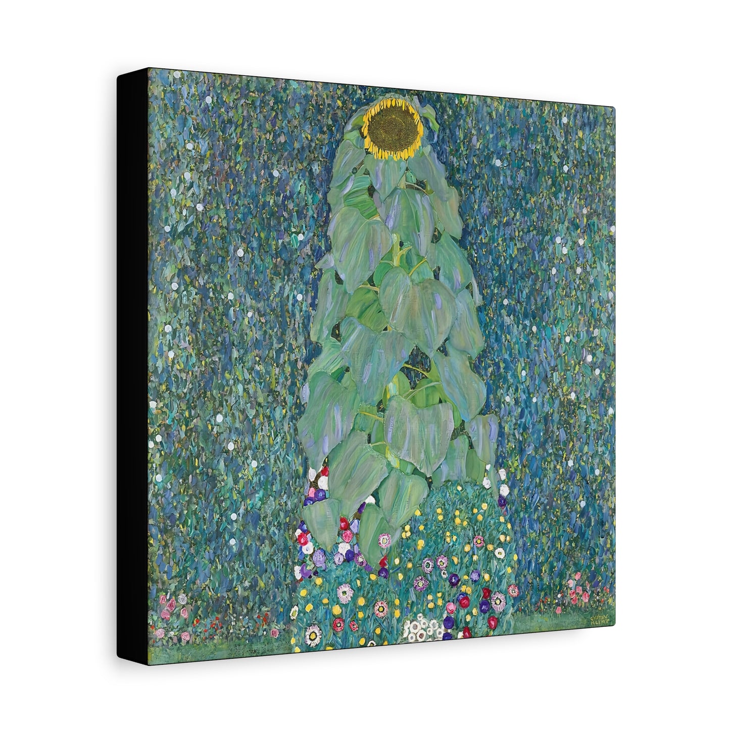 Sunflowers (1883) by Gustav Klimt / Reproduction Fine Art sur Toile / Flanc Large Epaisseur 3.2 cm - 1.25 inch