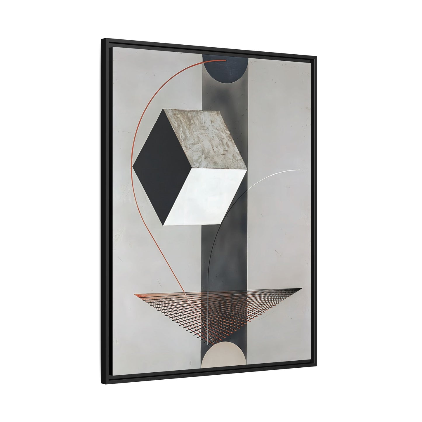 Proun 99 (ca. 1923-1925) by El Lissitzky / Toile encadrée sur caisse américaine