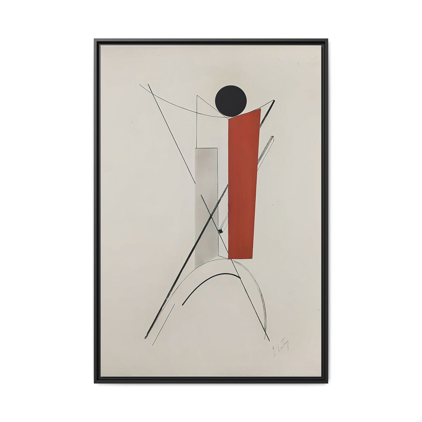 Kestnermappe Proun, Rob. Levnis and Chapman GmbH Hannover #3 (1923) by El Lissitzky / Toile encadrée sur caisse américaine