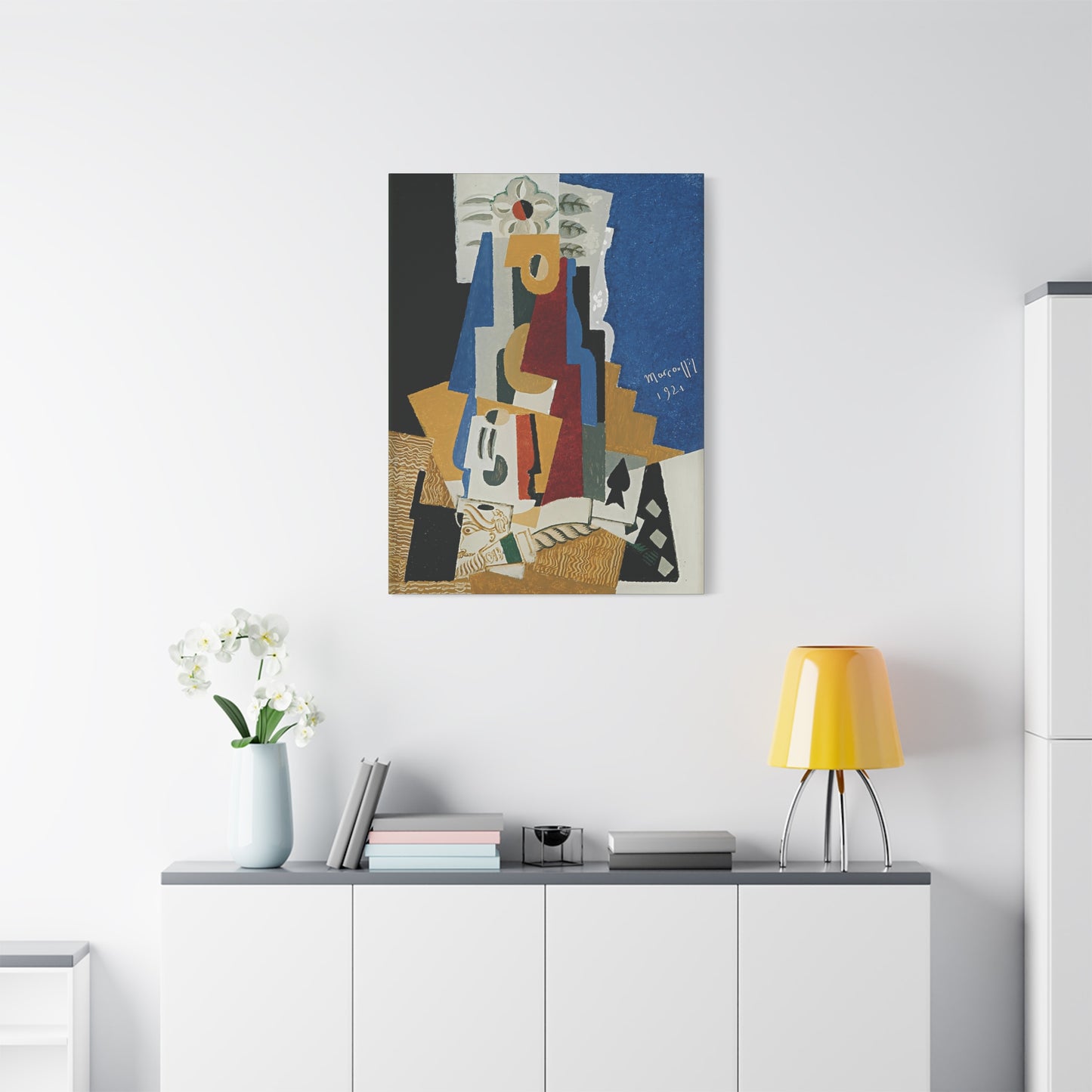 Nature Morte à L'as De Pique by Louis Marcoussis  / Reproduction Fine Art sur Toile /  Epaisseur 3.2 cm - 1.25 inch
