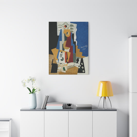Nature Morte à L'as De Pique by Louis Marcoussis  / Reproduction Fine Art sur Toile /  Epaisseur 3.2 cm - 1.25 inch