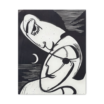 The Kiss (1930) by Ernst Ludwig Kirchner / Reproduction Fine Art sur Toile /  Epaisseur 3.2 cm - 1.25 inch