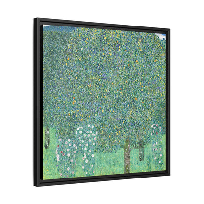 Rosebushes under the Trees (circa 1905)  by Gustav Klimt / Toile encadrée sur caisse américaine