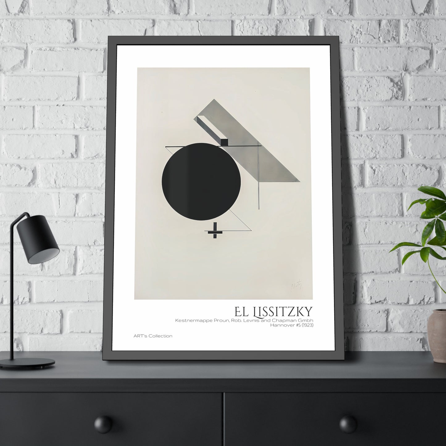 Kestnermappe Proun, Rob. Levnis and Chapman GmbH Hannover #5 (1923) by El Lissitzky / Affiche Encadrée série ART's Collection