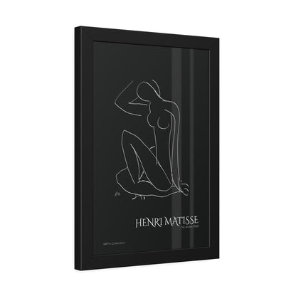 Nu assis (1952) black édition by Henri Matisse / Affiche Encadrée série ART's Collection
