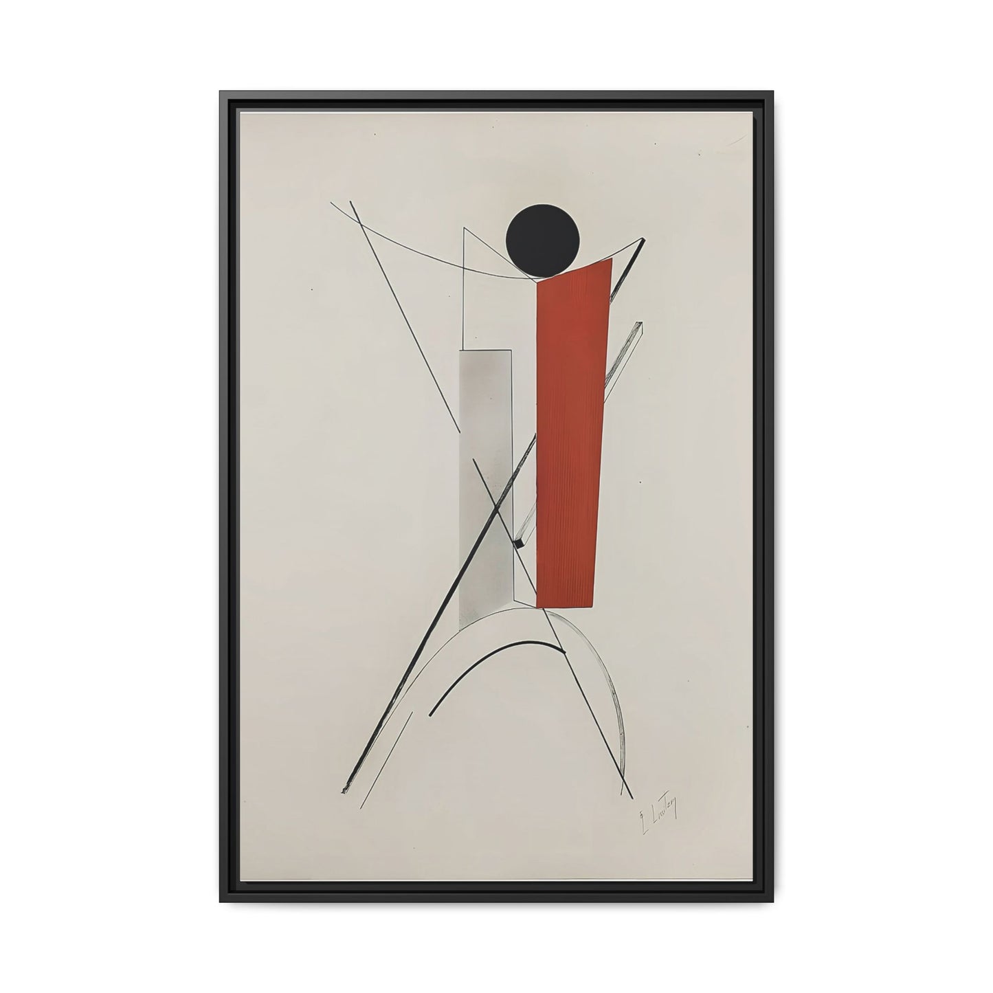 Kestnermappe Proun, Rob. Levnis and Chapman GmbH Hannover #3 (1923) by El Lissitzky / Toile encadrée sur caisse américaine