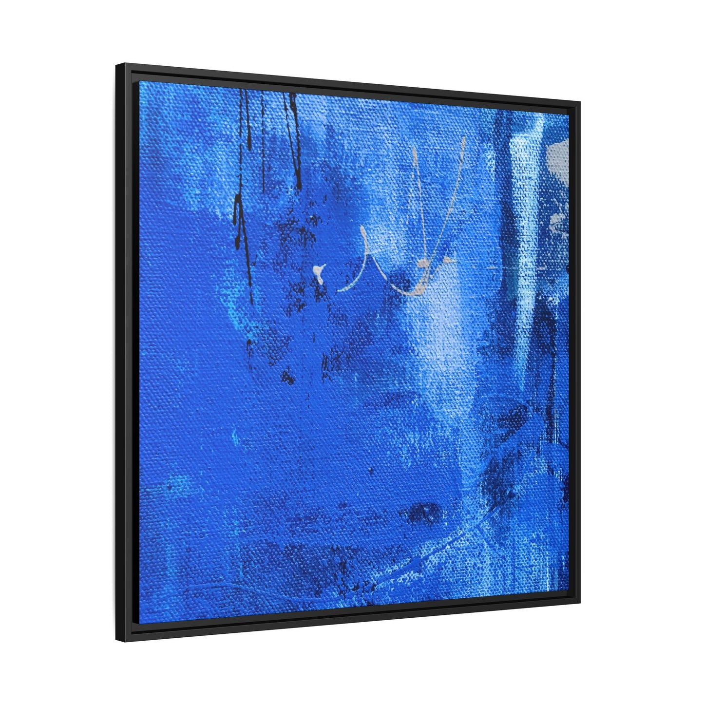 Tableau Beaux Arts Bleu Intense "Série Sign Collections" / Toile encadrée sur caisse américaine