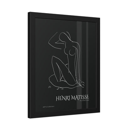 Nu assis (1952) black édition by Henri Matisse / Affiche Encadrée série ART's Collection