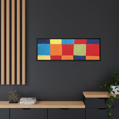 Color chart Qu1 (1930) by Paul Klee / Toile encadrée sur caisse américaine