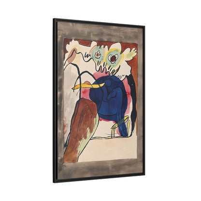 Design for the cover of the almanac "The Blue Rider" II (1911) by Wassily Kandinsky / Toile encadrée sur caisse américaine
