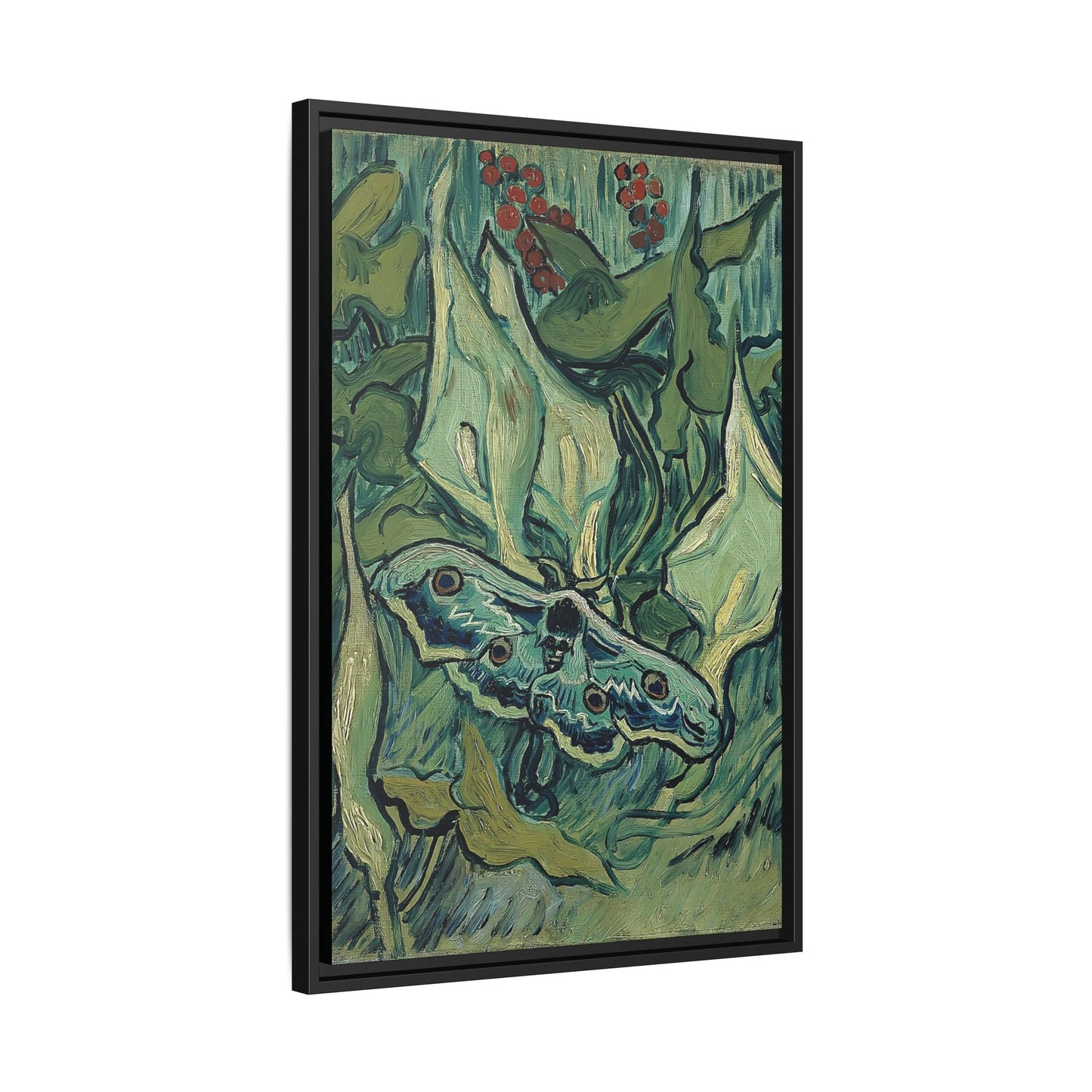 Emperor moth (1889) by Vincent van Gogh / Toile encadrée sur caisse américaine