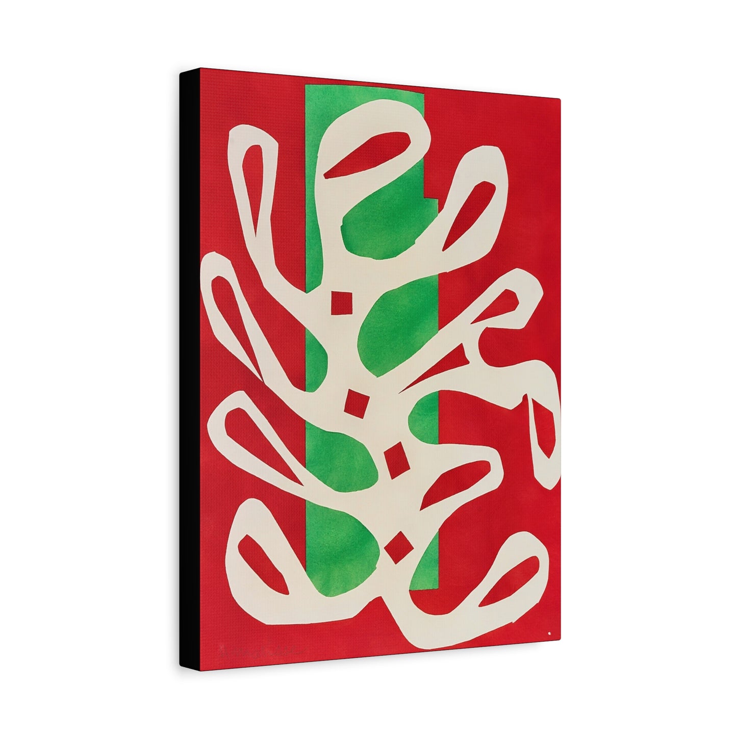 Henri Matisse / Algue blanche sur fond rouge et vert (1947) / Reproduction Fine Art sur Toile /  Epaisseur 3.2 cm - 1.25 inch