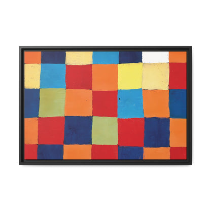 Color chart Qu1 (1930) by Paul Klee / Toile encadrée sur caisse américaine